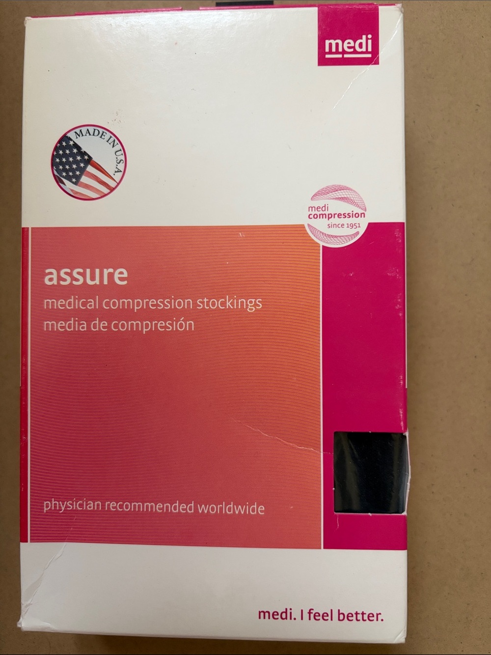 Medi Assure Black Medical Compression Pantyhose - Medium